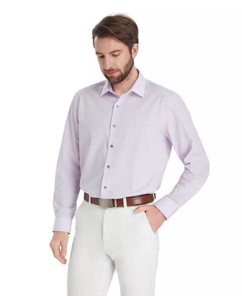 Alfani Men's Light Purple Regular-Fit Solid Dress Shirt | Alfani In Lebanon
