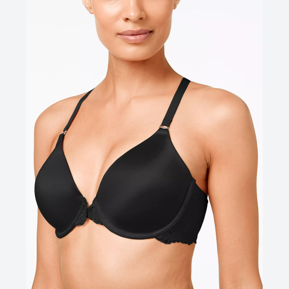 Maidenform Women's Black One Fab Fit Lace T-Back Shaping Bra