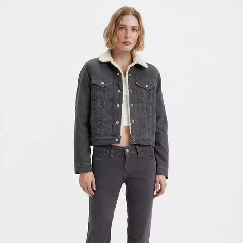 Levis Women's Dark Gray Original Sherpa Trucker Jacket |Levis In Lebanon