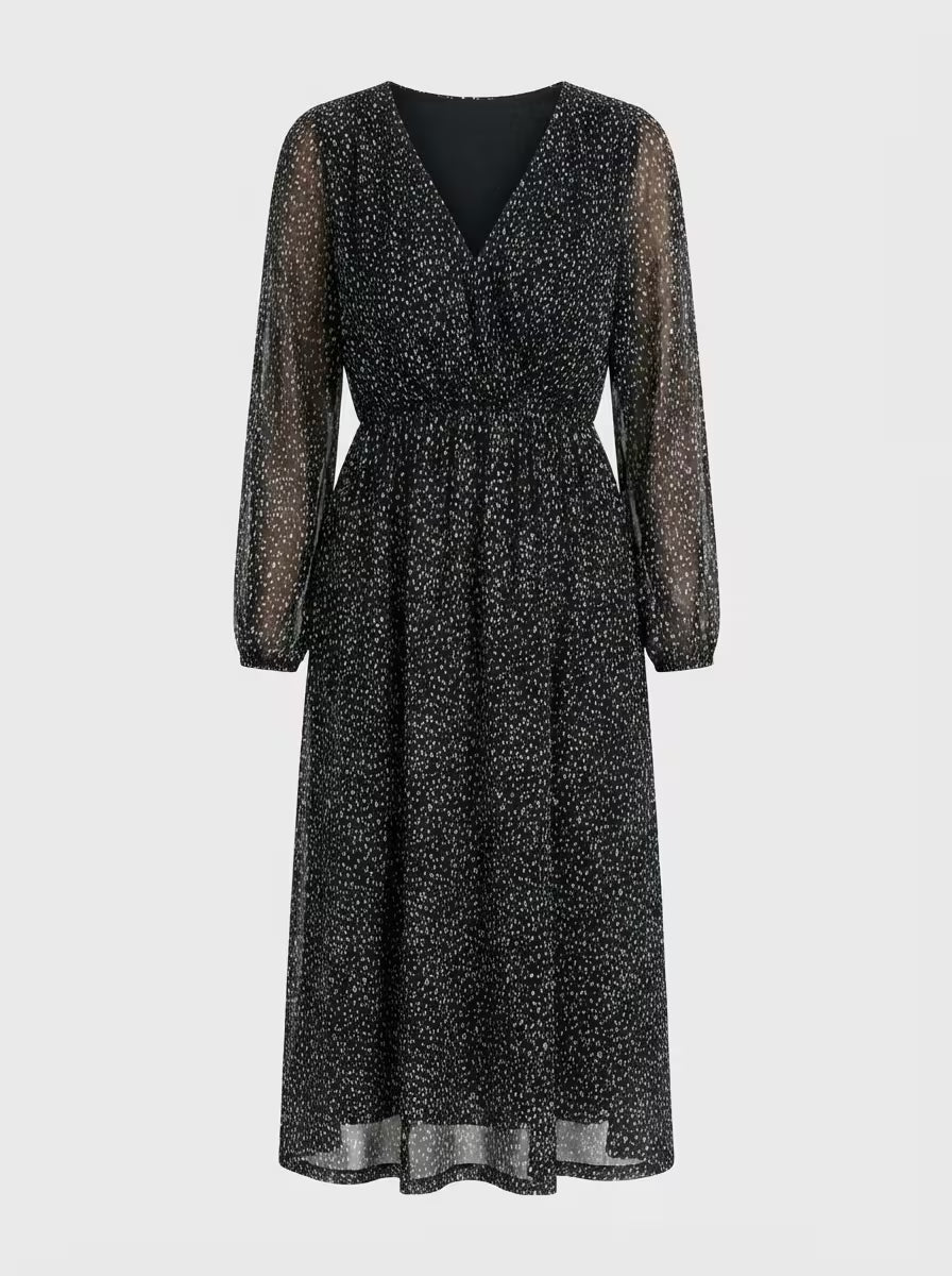 Sinsay Women's Black Midi Dress With Print | Sinsay In Lebanon