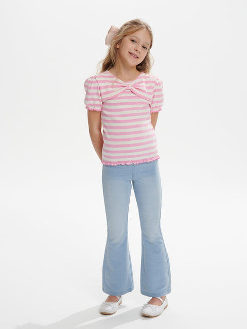 Sinsay Girl's White & Pink Striped T-Shirt | Sinsay In Lebanon