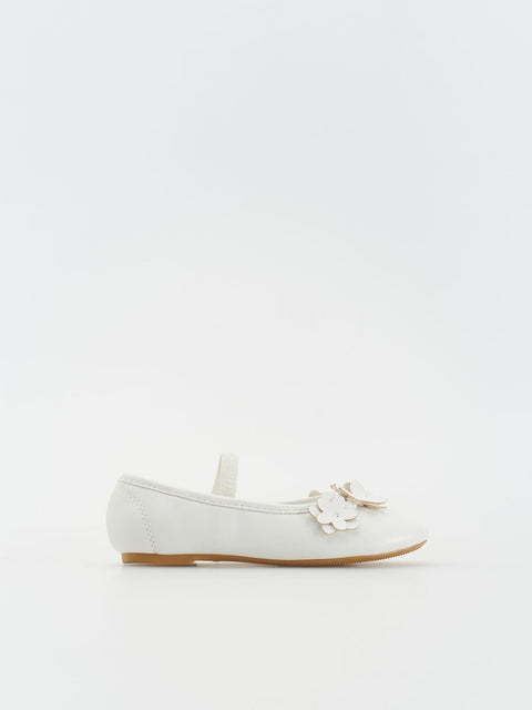Reserved Girl's White Applique Ballerina  | Reserved In Lebanon