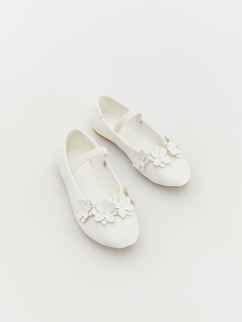 Reserved Girl's White Applique Ballerina  | Reserved In Lebanon