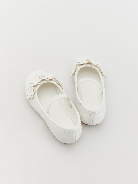 Reserved Girl's White Applique Ballerina  | Reserved In Lebanon