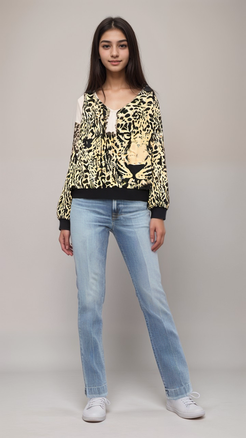 S.Oliver Girl's Leopard Long Sleeve Blouse  |S.Oliver In Lebanon