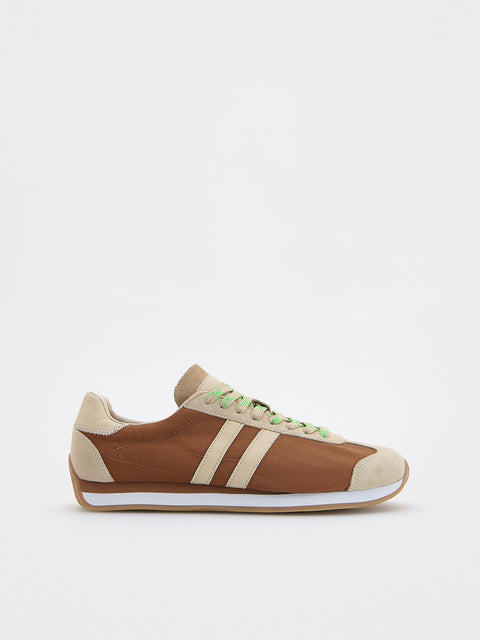Reserved Men's Brown & Beige Classic Sneakers | Reserved In Lebanon