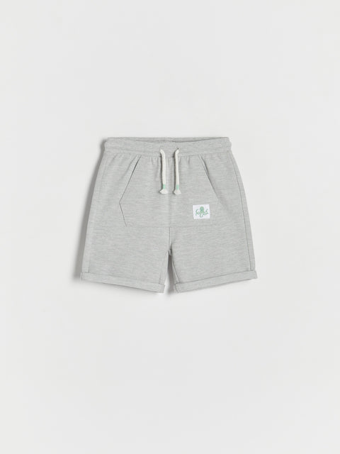 Reserved Baby Boy's Light Grey Cotton Shorts With A Pocket | Reserved In Lebanon