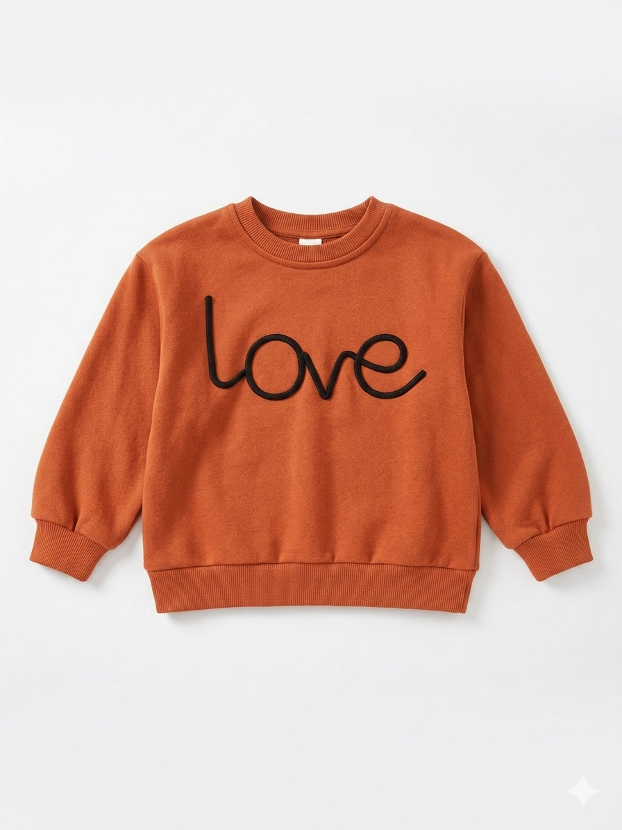 Zara Girl's Orange Printed Sweatshirt | Zara In Lebanon