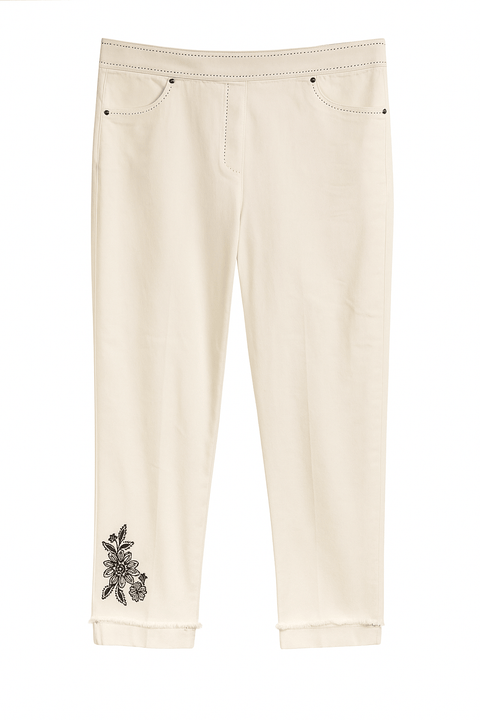 Alfred Dunner Women's White Modern Fit Pant Comfort Stretch Pant | Alfred Dunner In Lebanon