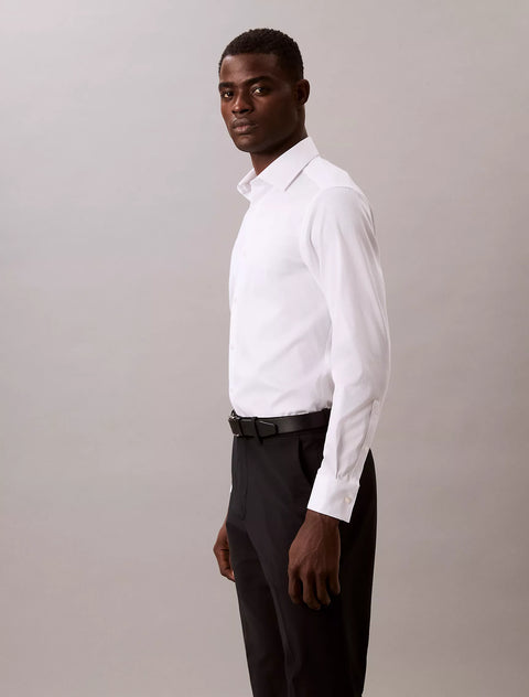 Calvin Klein Men's White Steel Solid Slim Fit Button-Down Shirt | Calvin Klein In Lebanon