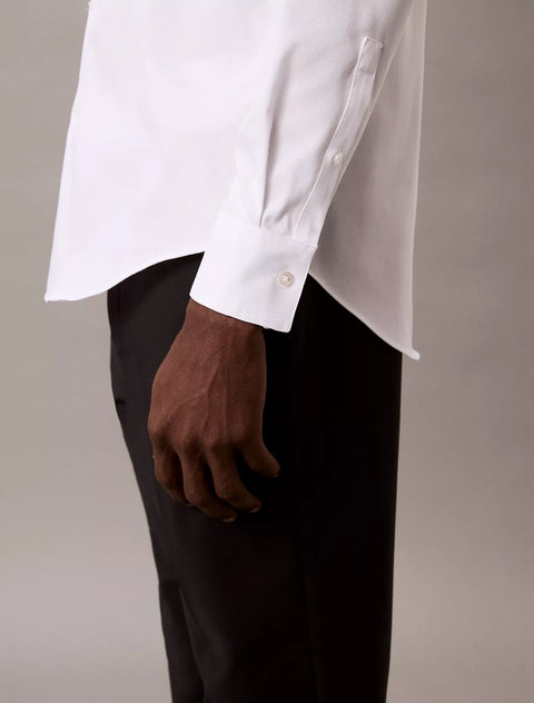 Calvin Klein Men's White Steel Solid Slim Fit Button-Down Shirt | Calvin Klein In Lebanon