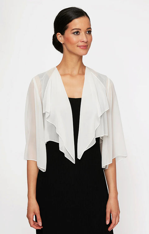 Alex Evenings Women's Ivory Sheer Chiffon Blouse | Alex Evenings In Lebanon