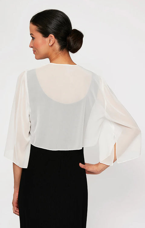 Alex Evenings Women's Ivory Sheer Chiffon Blouse | Alex Evenings In Lebanon