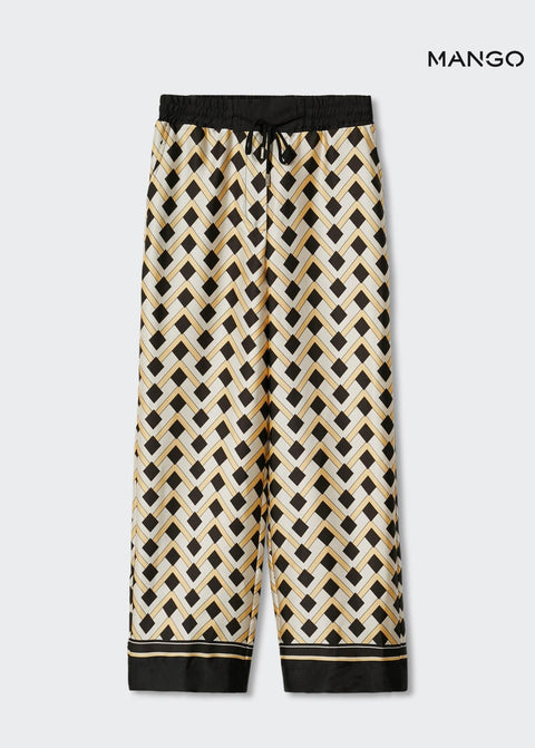 Mango Women's Multicolor Wide Leg Pants| Mango in Lebanon