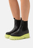 Steve Madden Women’s Black & Neon Green Sole Leather Chelsea Boots  | Steve Madden in Lebanon
