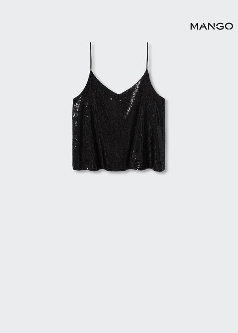 Mango Women's Black Sleeveless Top| Mango in Lebanon