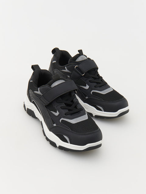 Reserved Boy's Black Sports Sneakers With Velcro | Reserved In Lebanon