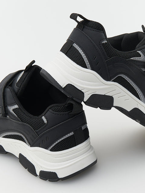 Reserved Boy's Black Sports Sneakers With Velcro | Reserved In Lebanon