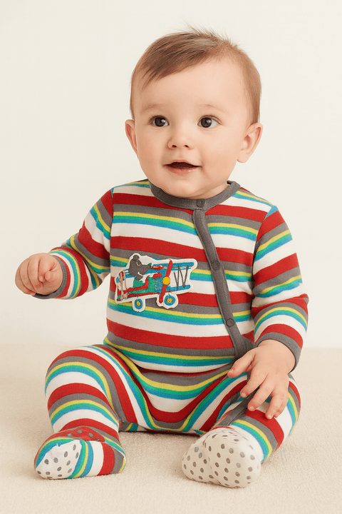 Boboli Baby Boy's Multicolor Long-Sleeve Overall | Boboli in Lebanon