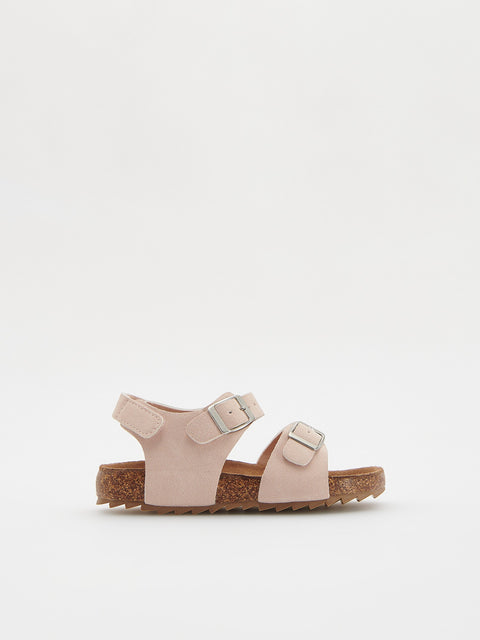 Reserved Baby Girl's Light Pink Suede Sandal | Reserved In Lebanon