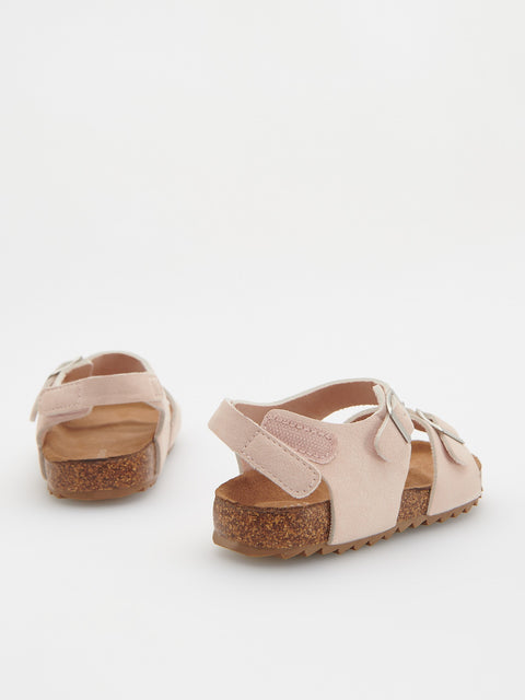 Reserved Baby Girl's Light Pink Suede Sandal | Reserved In Lebanon
