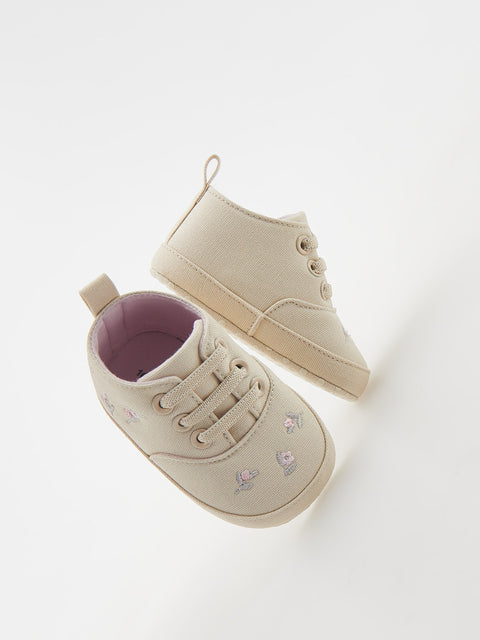 Reserved Baby Girl's Beige Light Weight Sneakers | Reserved In Lebanon