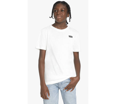 Levis Boy's White  T-shirt ABFK103 shr
