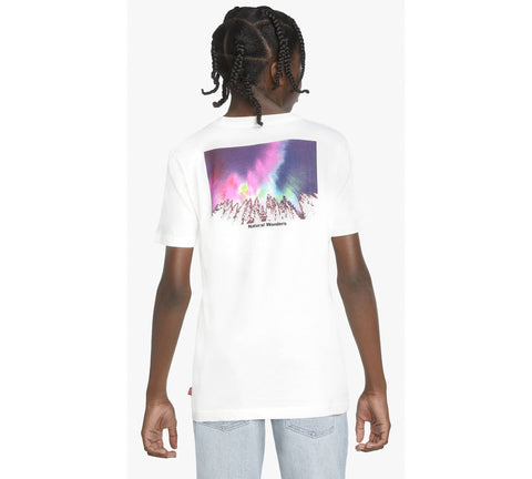 Levis Boy's White  T-shirt ABFK103 shr