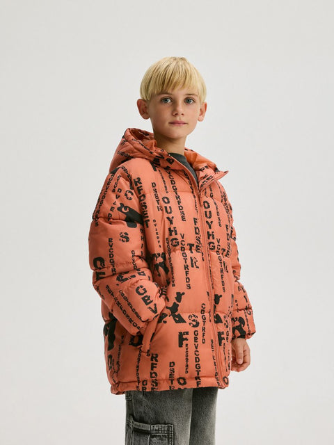 Reserved Boy's Orange Printed Jacket | Reserved In Lebanon