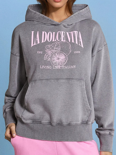 Sinsay Women's Light Grey Printed Sport Hoodies | Sinsay In Lebanon