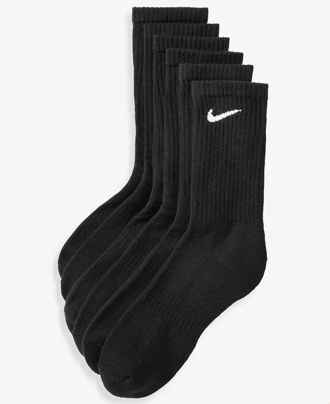 Nike Men's Black Pack Of 6 Cotton Crew Socks | Nike In Lebanon