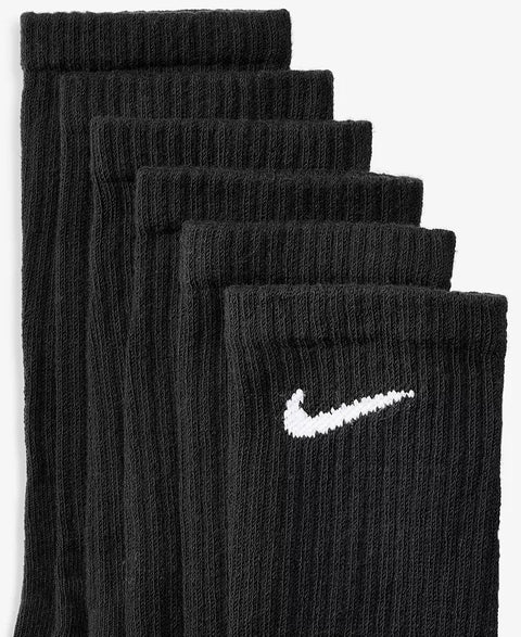 Nike Men's Black Pack Of 6 Cotton Crew Socks | Nike In Lebanon