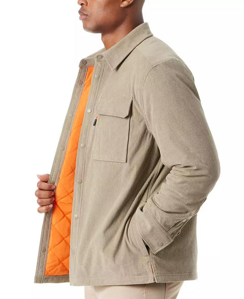 Bass Outdoor Men's Overland Trek Green Relaxed Fit Corduroy Shirt Jacket | Bass Outdoor In Lebanon