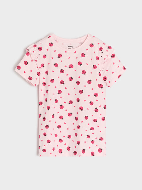 Sinsay Baby Girl's Pink Ladybug Printed T-Shirts 2-Pack | Sinsay In Lebanon