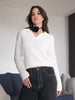 Sinsay Women's White Openwork Detail Sweaters | Sinsay In Lebanon