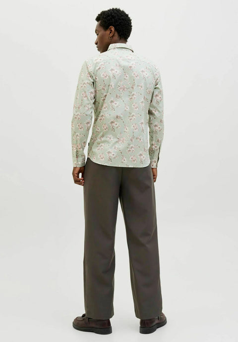 Jack & Jones Men's Aqua Grey Slim Fit Premium Shirt | Jack & Jones In Lebanon