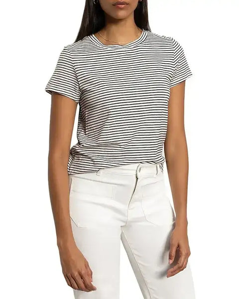Sanctuary Women's Off White & Black Striped T-Shirt | Sanctuary In Lebanon