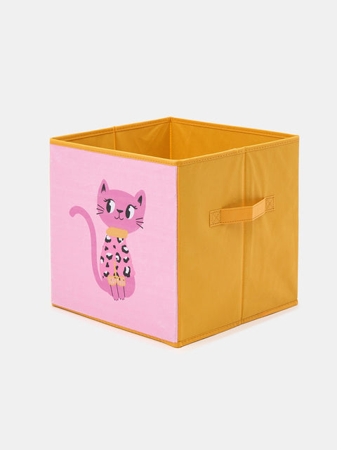 Sinsay Orange/Pink Cat Printed Storage Box | Sinsay In Lebanon