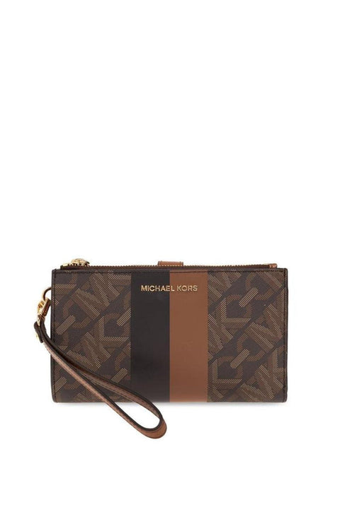 Michael Kors Women's Dark Brown Leather MK Printed Wallet | Michael Kors In Lebanon