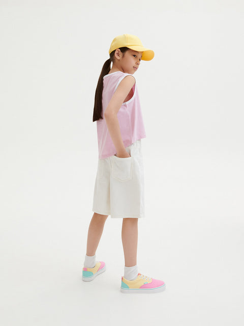 Reserved Girl's White Texas Bermuda Short | Reserved In Lebanon