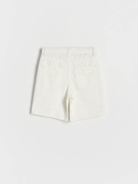 Reserved Girl's White Texas Bermuda Short | Reserved In Lebanon