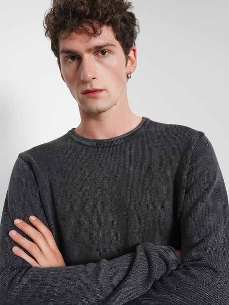 Rebel Men's Grey Navy Carlos Knit Blouse | Rebel In Lebanon