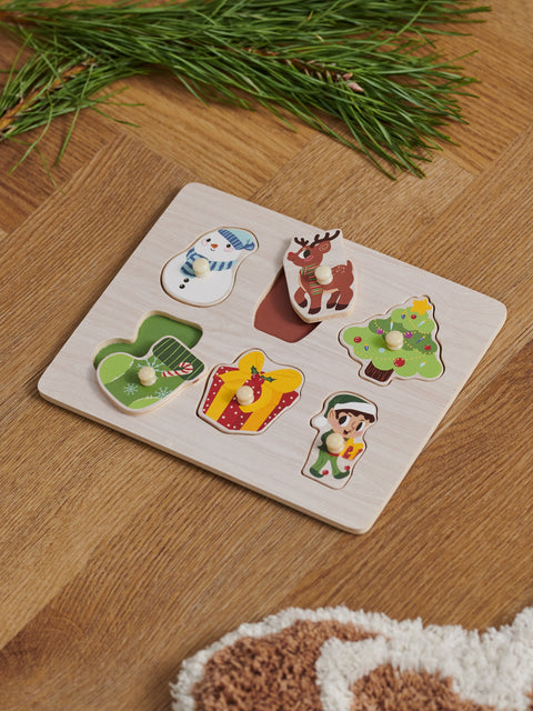 Sinsay Beige  6pc  Wooden Jigsaw Puzzle Blocks | Sinsay in Lebanon