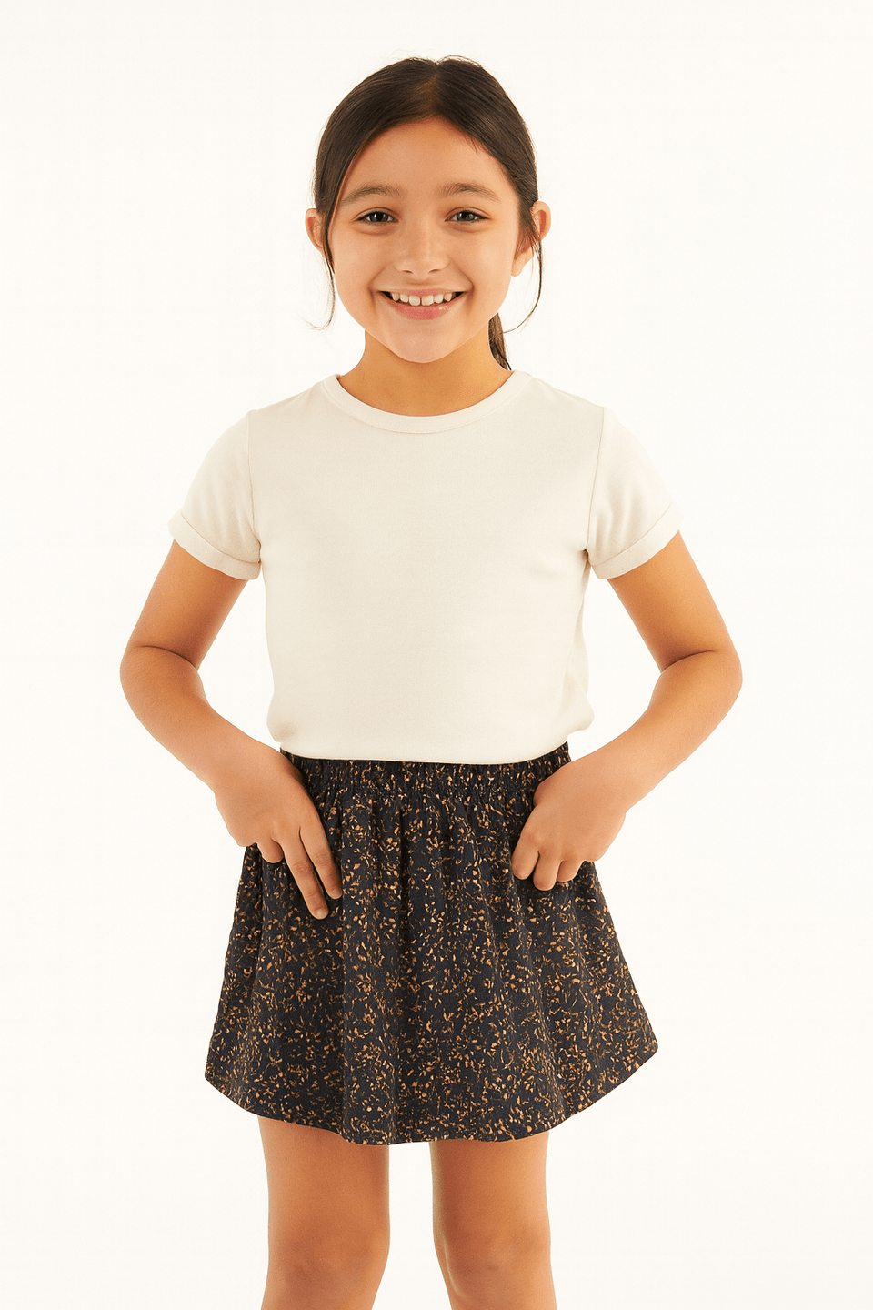 POMPdeLUX Girl's Multicolor Floral Karolina Skirt|POMPdeLUX in Lebanon