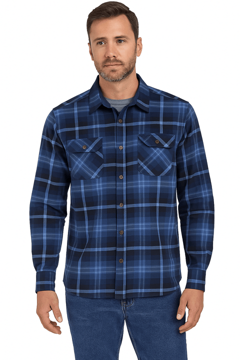 Jachs Men’s Blue Flannel and Thermal Long Sleeve Shirt |Jachs  In Lebanon