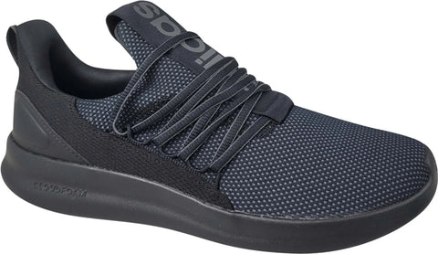 Black sneaker with 'Saucony' branding on a white background