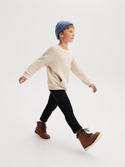 Reserved Boy's Black Insulated Fabric Trousers | Reserved In Lebanon