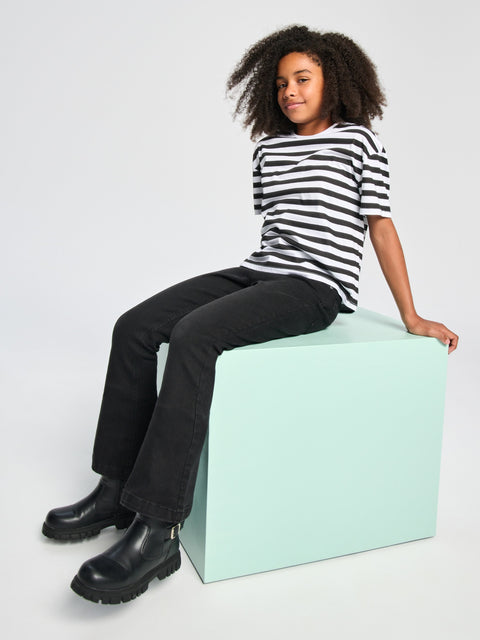 Sinsay Girl's White Striped Short-Sleeve T-Shirts 2-Pack | Sinsay In Lebanon