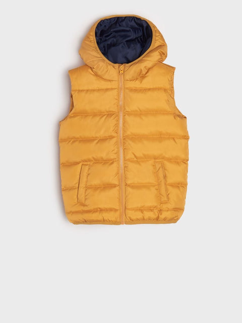 Sinsay Boy's Yellow Quilted Puffer Hooded Vest |Sinsay In Lebanon