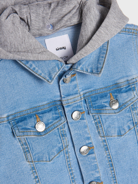 Sinsay Boy's Light Blue Denim Hooded Jacket | Sinsay In Lebanon
